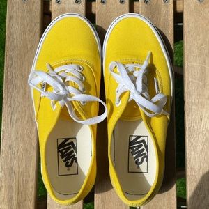 Yellow classic canvas vans
